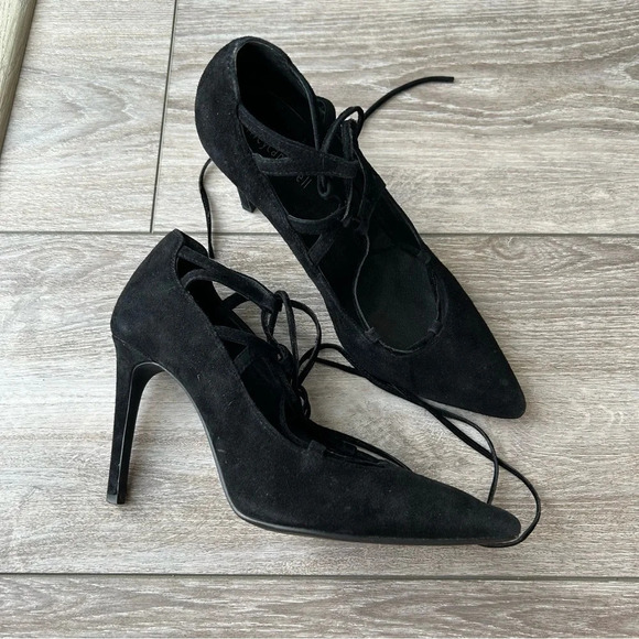 Jeffrey Campbell Brielle  Lace-Up Suede Pump - Picture 16 of 16